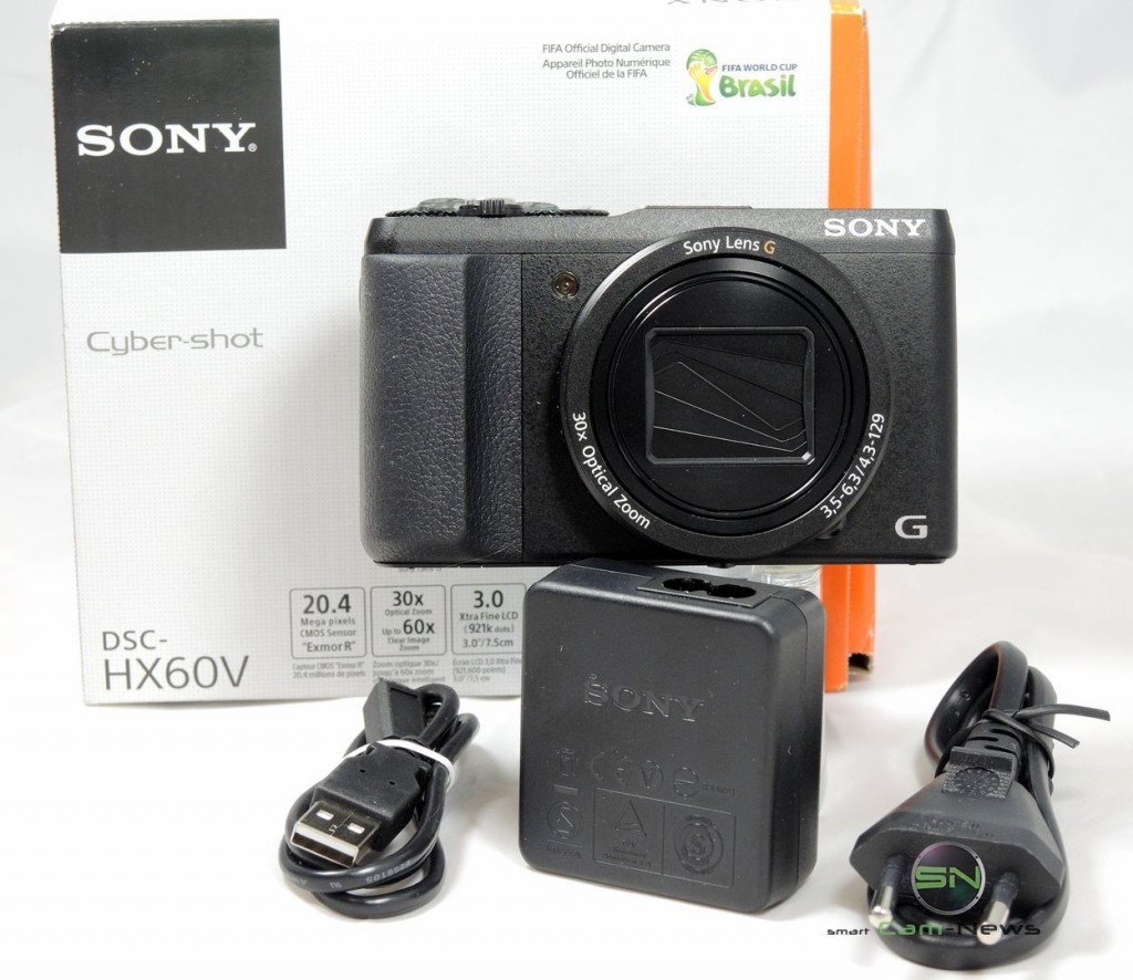 Verpackungsinhalt der Sony HX60V