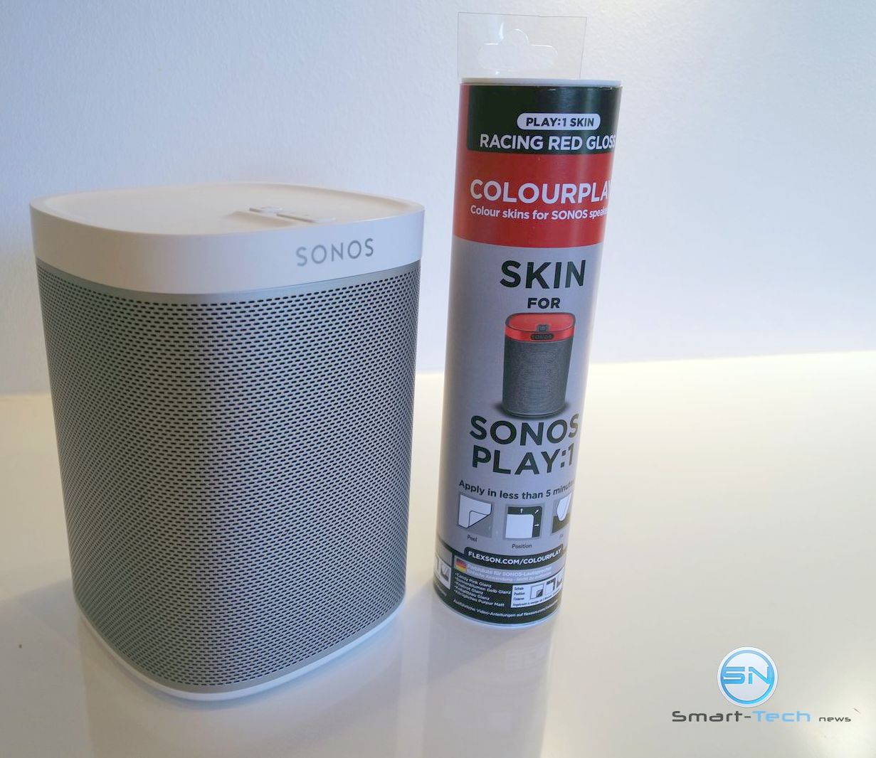 Die Sonos Play 1 mit Skin verschönert