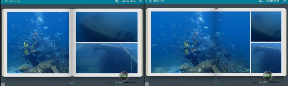 Ansichtsmöglichkeiten - Story Foto Album - Collage Samsung